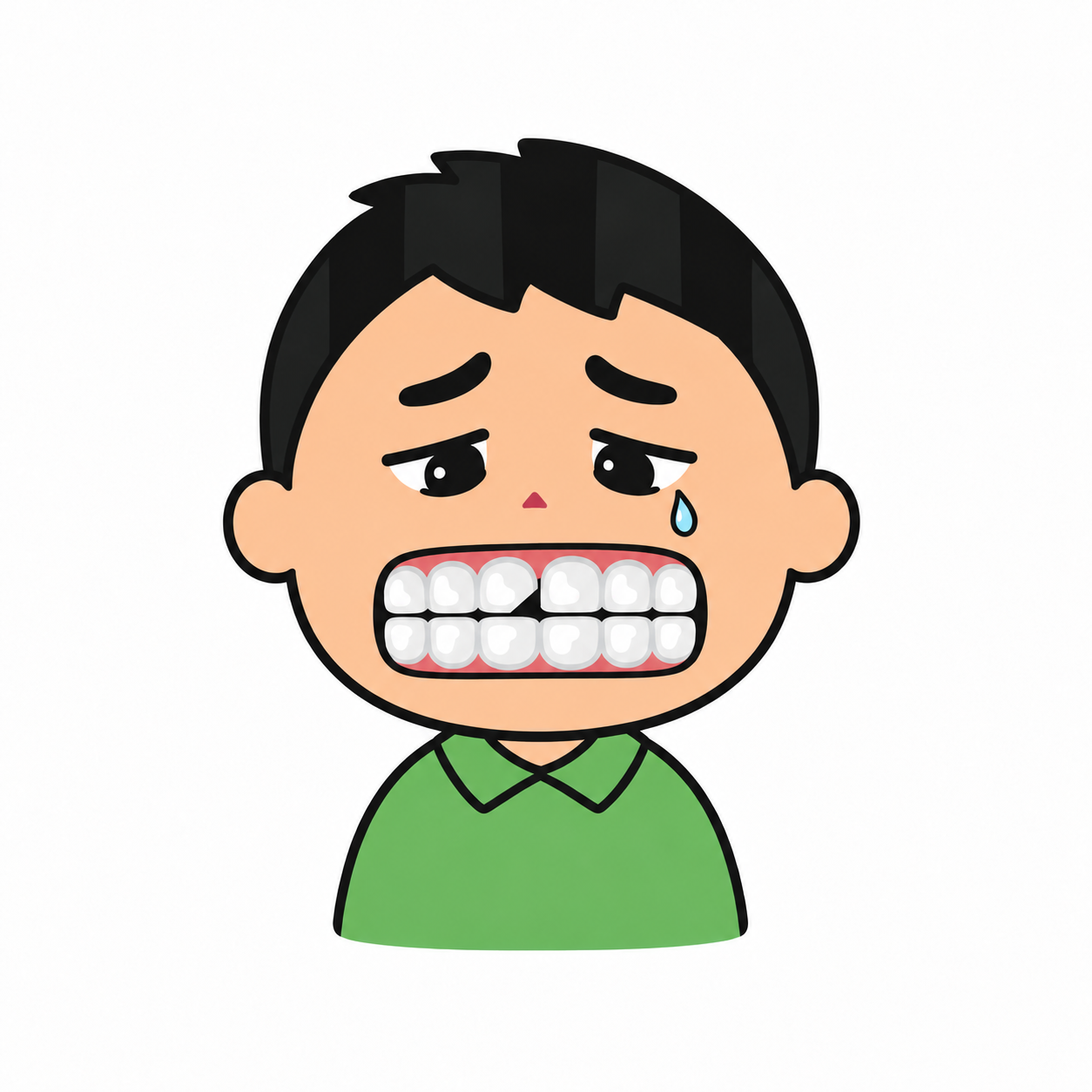 前歯欠けてるイメージ