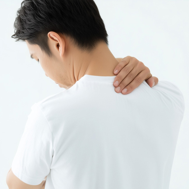 肩こりに悩む男性